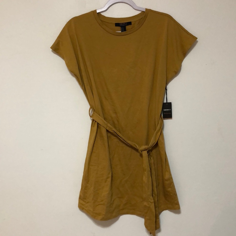 Forever 21 Belted Mini T-Shirt Dress - Picture 2 of 4